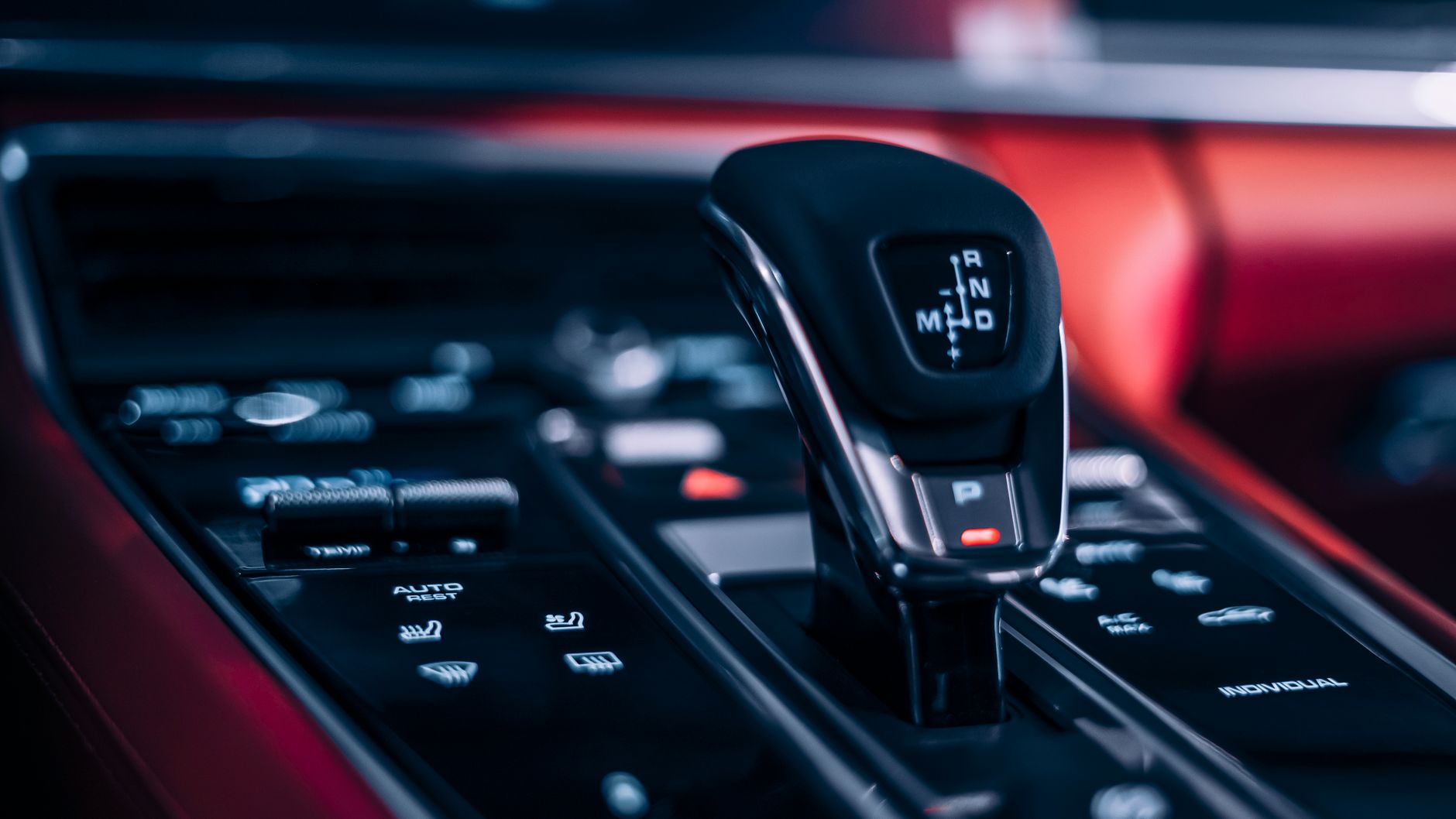 Gear selector of a modern automatic car