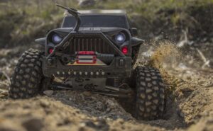 Jeep Wrangler with oversized tires and snorkel off-roading after transmission service at Shift Masters Transmissions Phoenix Arizona