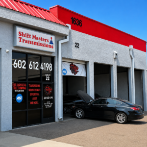 Shift Masters Transmissions storefront in Phoenix Arizona - trusted transmission repair shop serving the Valley