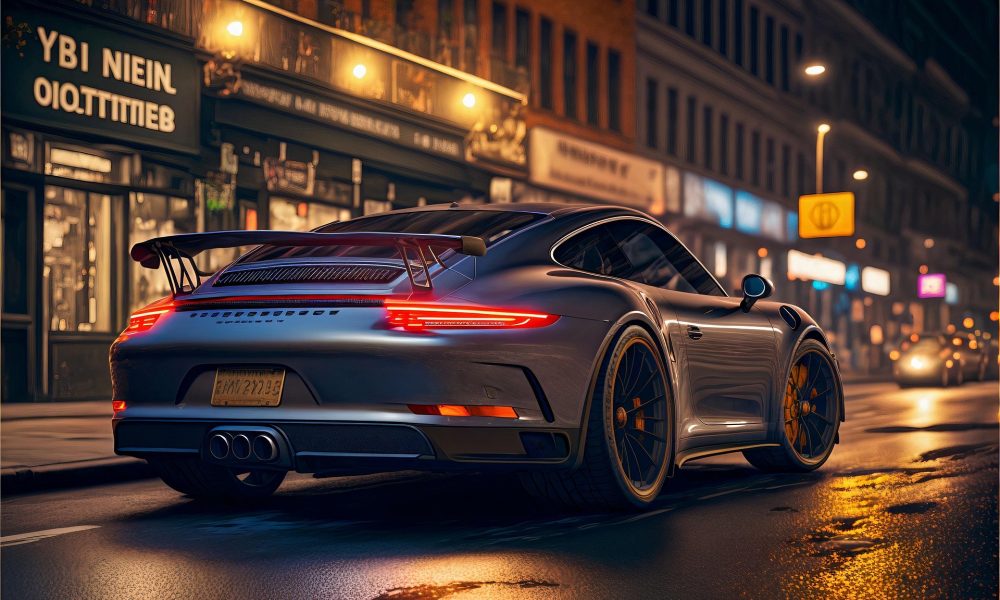 Blue custom Porsche at night representing expert Porsche transmission diagnostics and repair in Phoenix Arizona